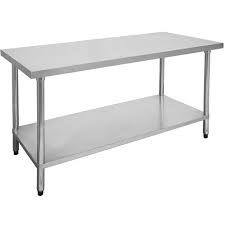 Economic 700mm Deep 304 Grade Stainless Steel Table Shelf Under 7 Sizes 600 to 2400mm Wide