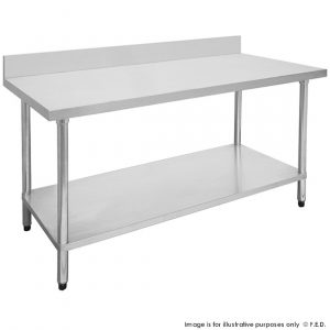 Economic 304 Grade Stainless Steel Tables with Splashback 700 Deep